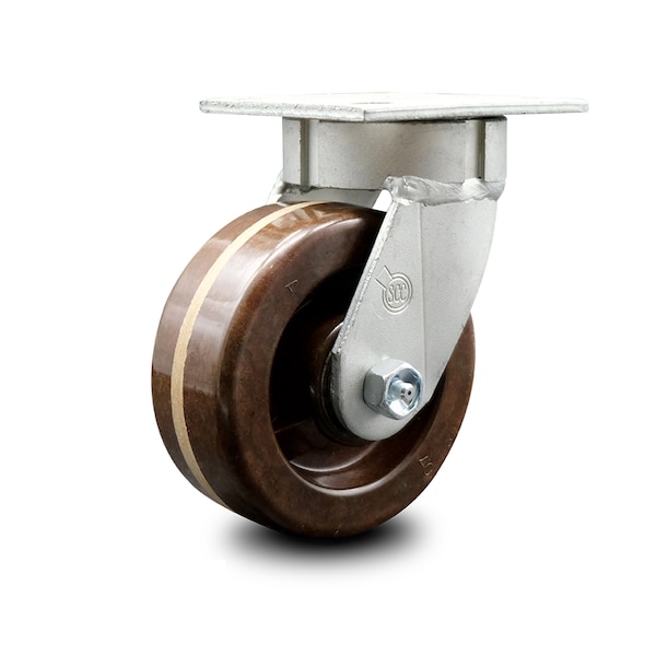5 Inch Kingpinless High Temp Phenolic Wheel Swivel Top Plate Caster SCC